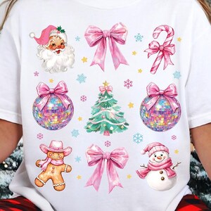 Coquette Christmas png, Coquette Bow Png, Christmas sublimation, Trending png, Pink Christmas png, Holiday vibes png, Girly Christmas Png image 2