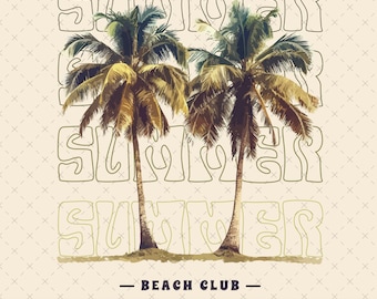 Retro Summer png, Retro png, Summer png, Trendy png, Sublimation Designs, Summer T Shirt Png Design, Beach png, trendy boho svg, Palms Png