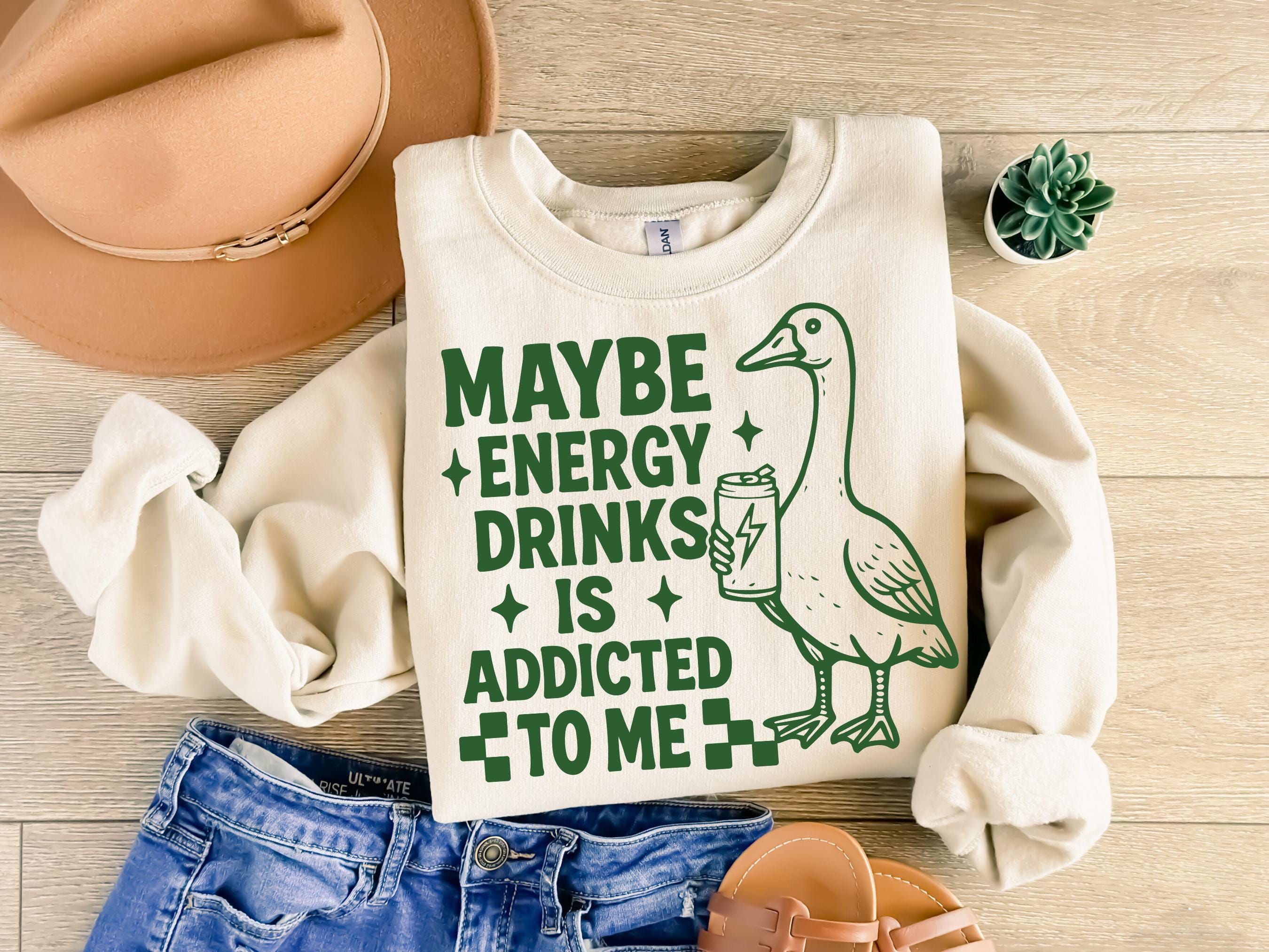 Maybe Iced Coffee is Addicted to Me Png, Funny Goose PNG, Sarcastic ...