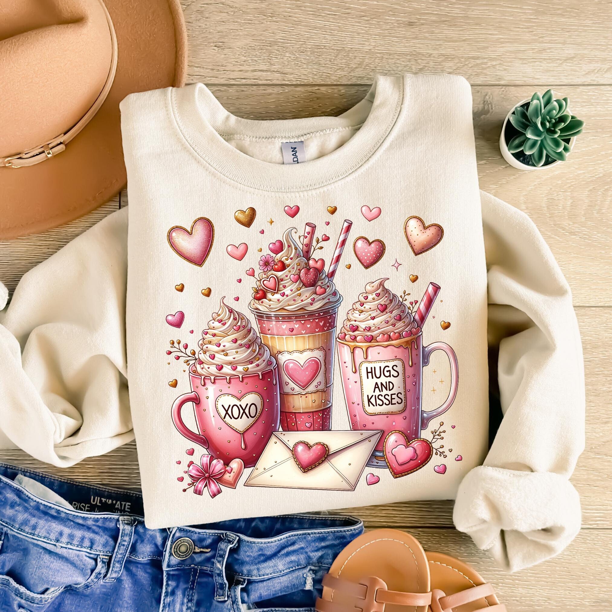 Coffee Valentine Png, Valentines Day, XOXO Hugs and Kisses Png, Digital ...