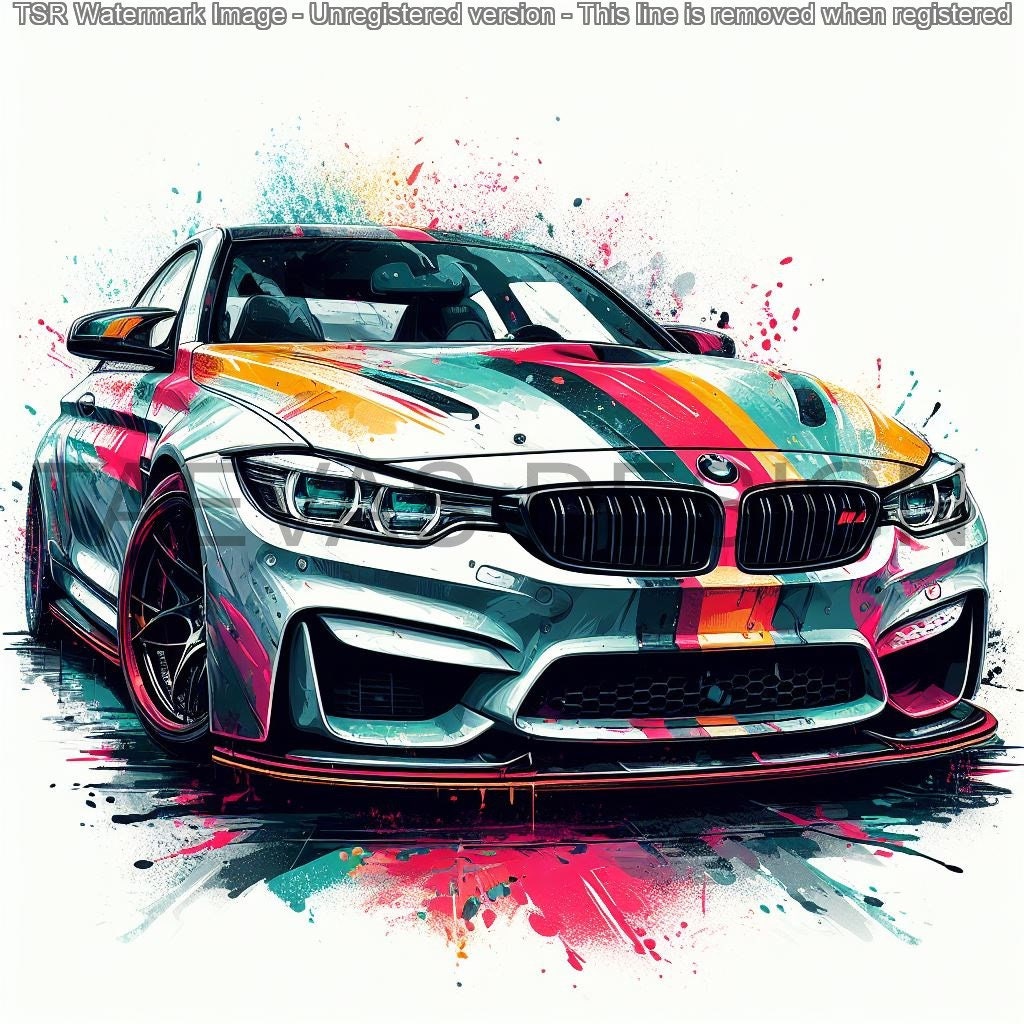 BMW 3 Series M3, Digital Art, Mockups, Digital Download, PNG, Sticker, T-Shirt Print