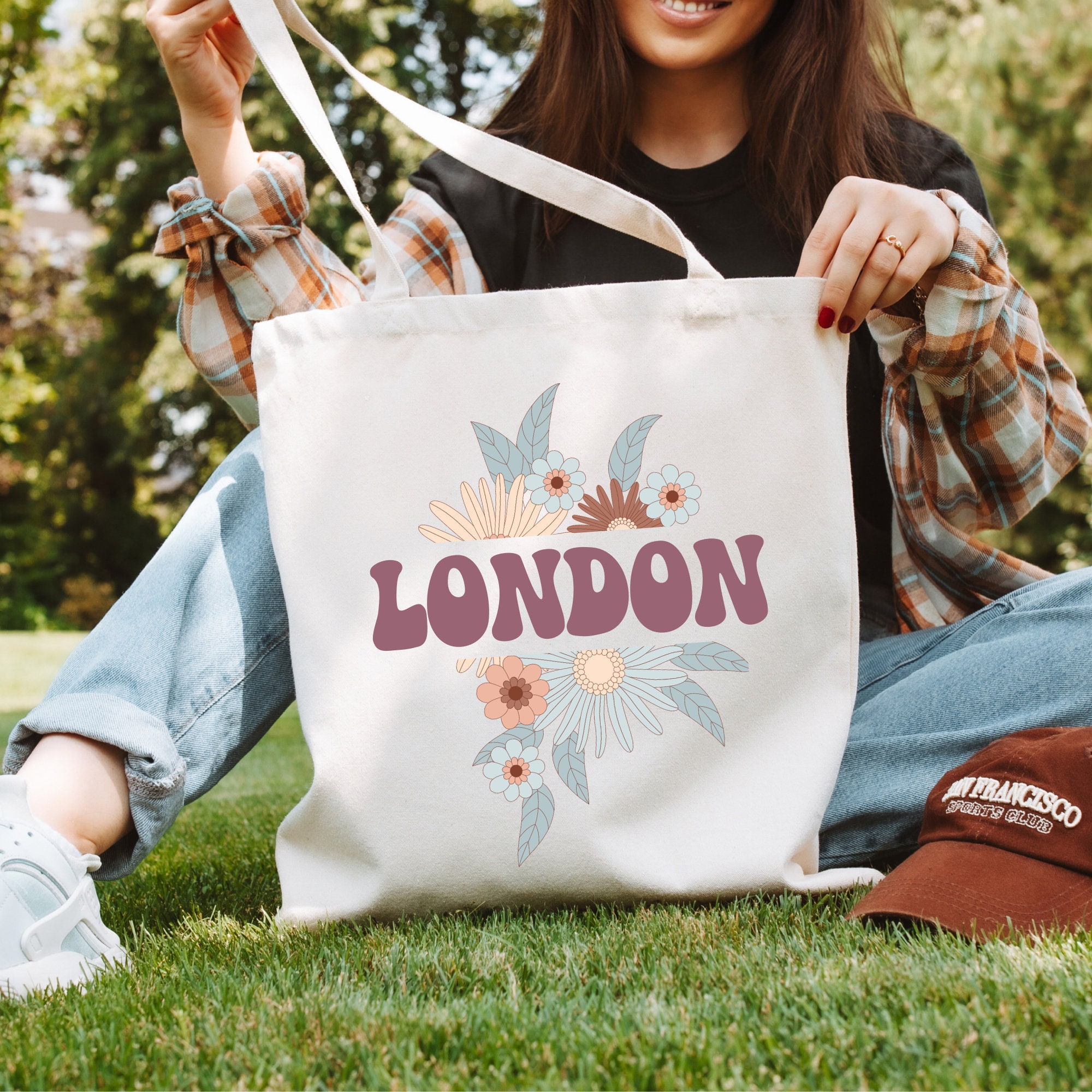 London-Reisetasche Aus Segeltuch – Mit London-Motiven, 23x19x16 Cm, Wasserabweisend