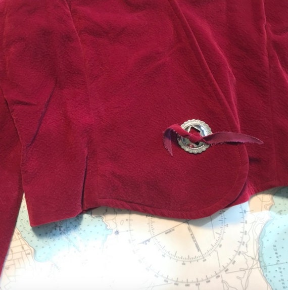 Vintage Raspberry Suede Cropped Jacket - image 4