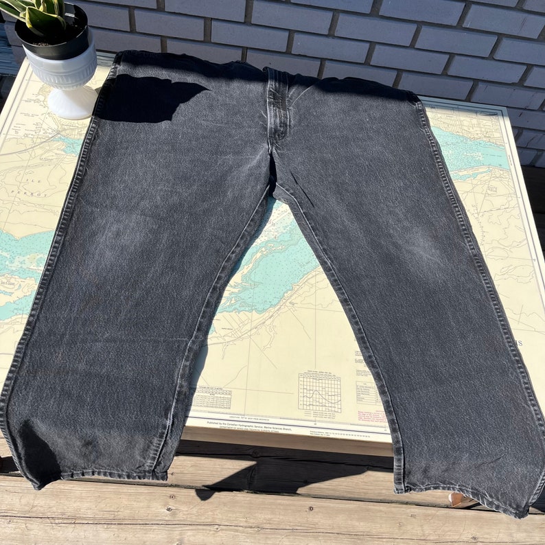 Vintage Black Wrangler Jeans 48x30 image 4