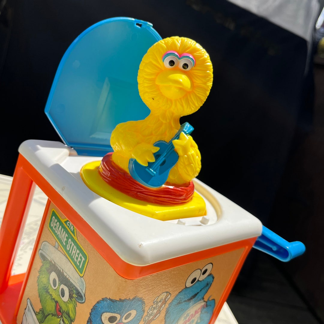 Vintage 1986 Sesame Street Playskool Jack in the Box Etsy