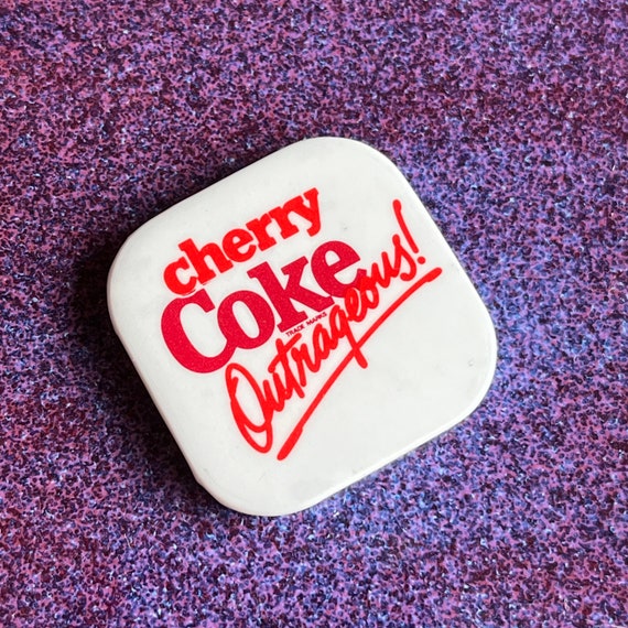 Vintage 80s / 90s Cherry Coke Outrageous Pin / Bu… - image 1