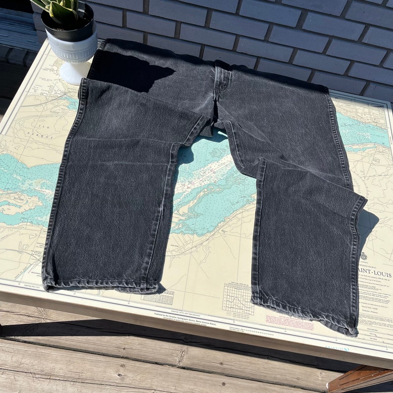 Vintage Black Wrangler Jeans 48x30 image 6