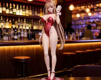 Viper Bunny Girl Figure | Nikke Anime Game Collectible Statue | Bunny Anime Character PVC Model | Gamer Desk Decor | Anime Fan Gift