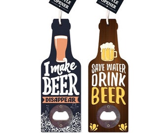 Abridor de cerveza de madera divertido - Regalo del día del padre - Regalo para él - Regalo para papá