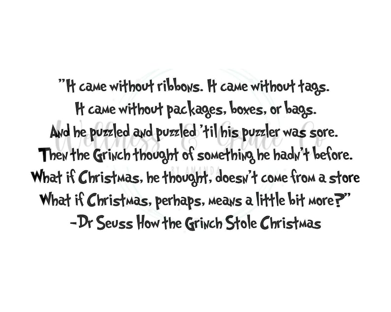 TEXT SVG ONLY! NO Grinch and NO Cindy Lou