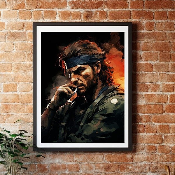Metal Gear Solid Print | Solid Snake | MGS | Snake Eater Print | MGS3 | Gamer Print | Gaming Gift | Digital Art | Art