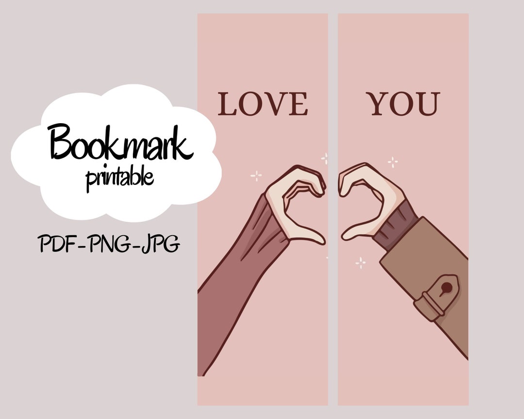ROMANTIC Bookmarks Digital Printable Bookmarks Digital - Etsy