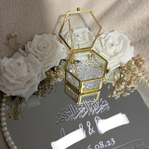Single holder gold Personalised ring plate