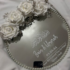 Ring Plate Customized Nikkah Plate, Personalized Mirror Wedding Plate ...