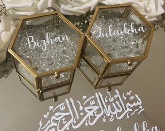 Ring boxes for Nikkah Plate, Unique Gift, Elegant Decor