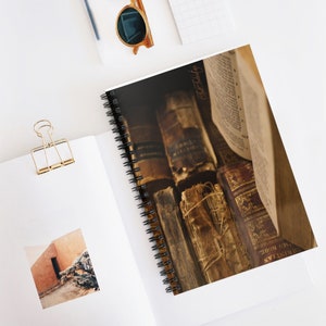 Custom Spiral Notebook - Ruled Line - Antique Books cover