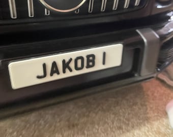 Personalized 3D Number Plate – Custom Ride-On Car Plate (13x3cm)