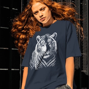 Tiger Pattern Unisex Tee, Vintage Design, Animal Print, Tiger Year Trend, Comfortable & Stylish Wild Animal T-Shirt