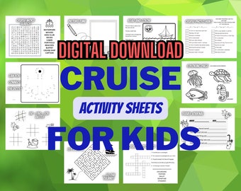 Printable - Cruise activity sheets for kids