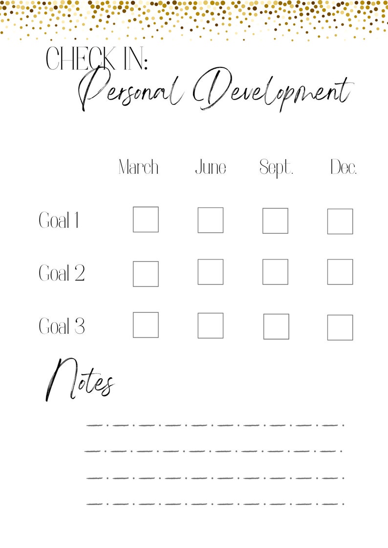 2024 SMART Goals Printable New Year Resolution Planner Minimalist