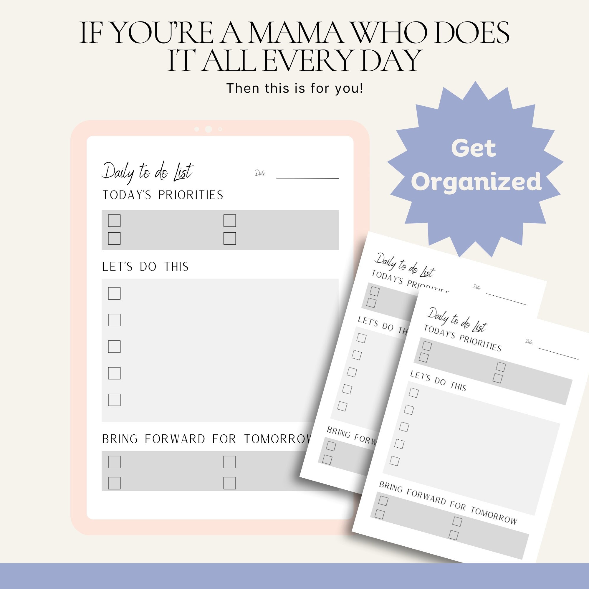 Minimal to Do List Printable| Simple Daily Task List Template | Digital ...