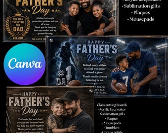 Fathers day memorable design templates, 3 customizable templates, best dad ever, dad photo gift, keepsake gift, husband gift