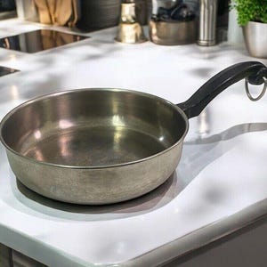Vintage Farberware Aluminum Clad Stainless Steel 7&quot; Skillet Fry Pan G E - No Lid