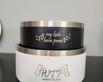 Pet Dishes | Laser Engraved| Customized| Dog | Cat| 32oz&64oz