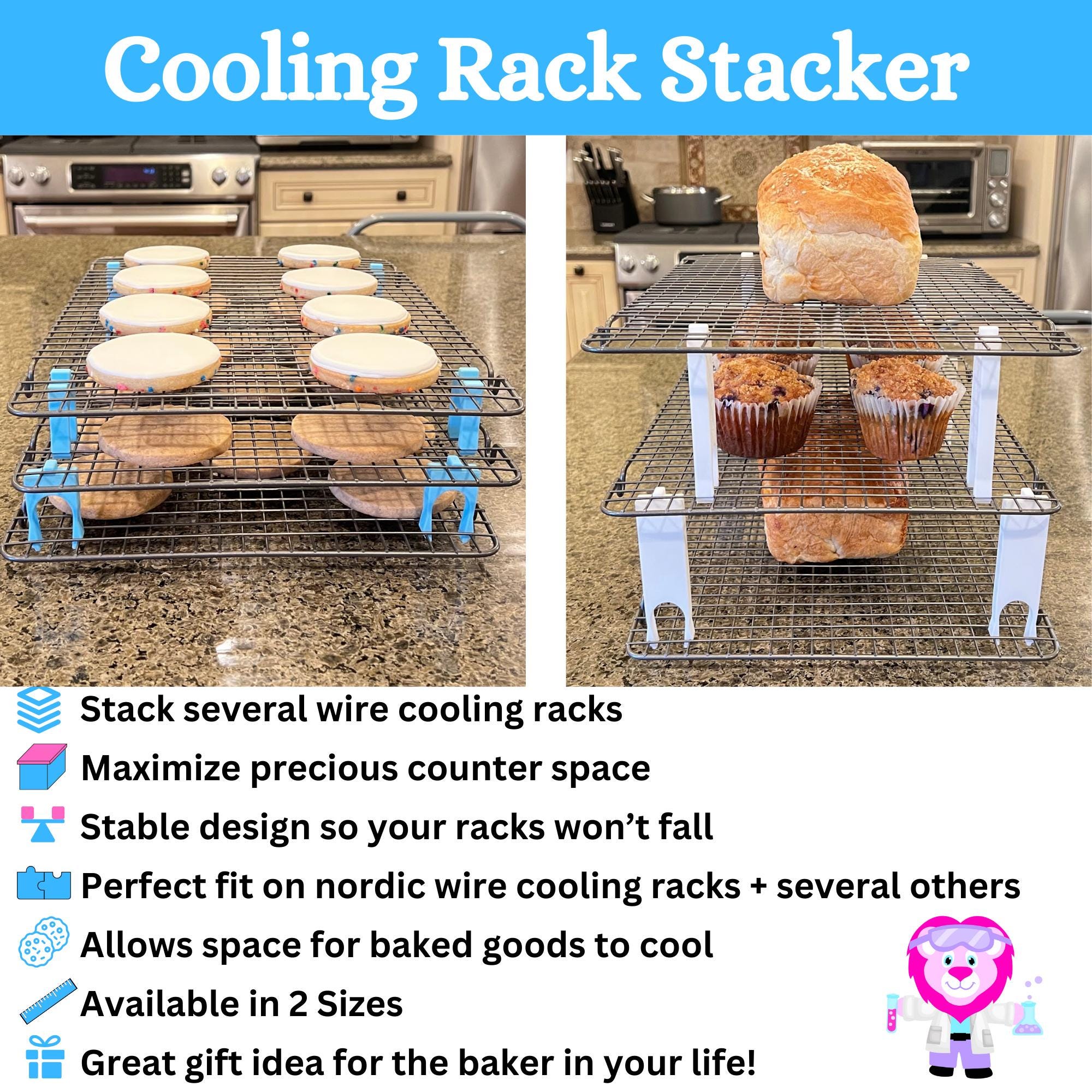 Cooling Rack Stacker Baking Rack Organizer Cookie Cooling Rack Baking ...