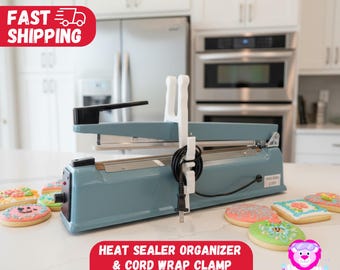 Heat Sealer Organizer Cord Wrap Clamp Impulse Bag Sealer Cable Holder baking gifts gift for cookie baker