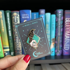 Skull and Raven Custom Enamel Pin - The Road of Bones - Demi Winters
