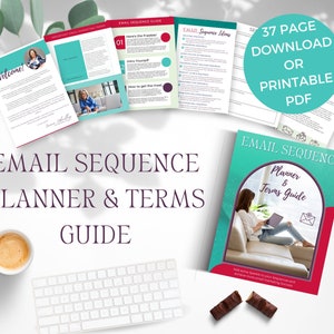 Email Sequence Planner, Email Marketing Planner for small business, Email Campaign, Email Workbook, Email newsletter, Email Template, PDF A4
