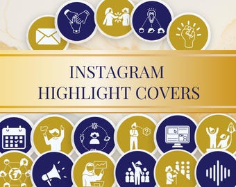 Editable Instagram highlight covers, IG story covers, Social media highlights, Canva template, Instagram icons, Public Speaker, Motivational