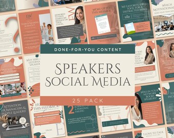 Social Media Templates for Speakers, Guest Experts & Motivational Coaches. Public Speaker Instagram Templates, Linkedin Thought leader posts