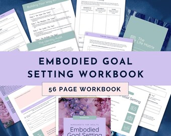 Goal Planner 56 Pages, Goal Setting Worksheet For Adults, ADHD Friendly Productivity Journal, Digital Download, Mindful Planning, 2026 Goals