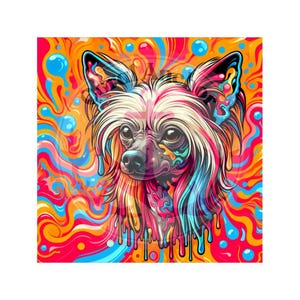 Chinese Crested Art PNG - Dog PNG - Hairless Dog PNG