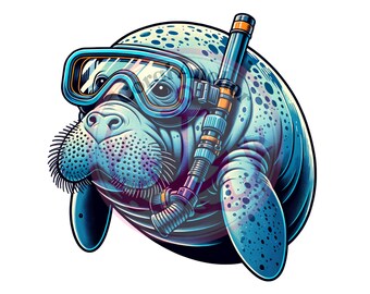 Manatee PNG - Cute Manatee - Ocean Theme - Classroom PNG