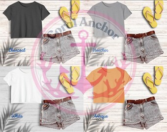 Frauen Festival Crop Top Mockup Bundle