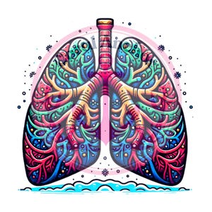 Respiratory Lungs PNG - Winter Respiratory Therapist Download - Respiratory Care Week Gift