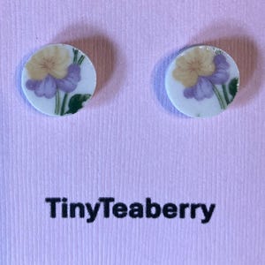 Porcelain Broken China Earrings Jewelry Handcrafted from Vintage Dishes