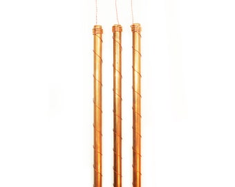 Elektrokulturkopparantenn Tensorväv 30 cm 300 mm Förbättra din växttillväxt 3 stavar