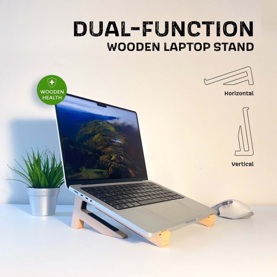 Laptop Stand Wooden Laptop Stand Desk Laptop Stand Desk Etsy