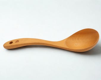 Cucharón de bambú hecho a mano: Cuchara sopera de madera ecológica