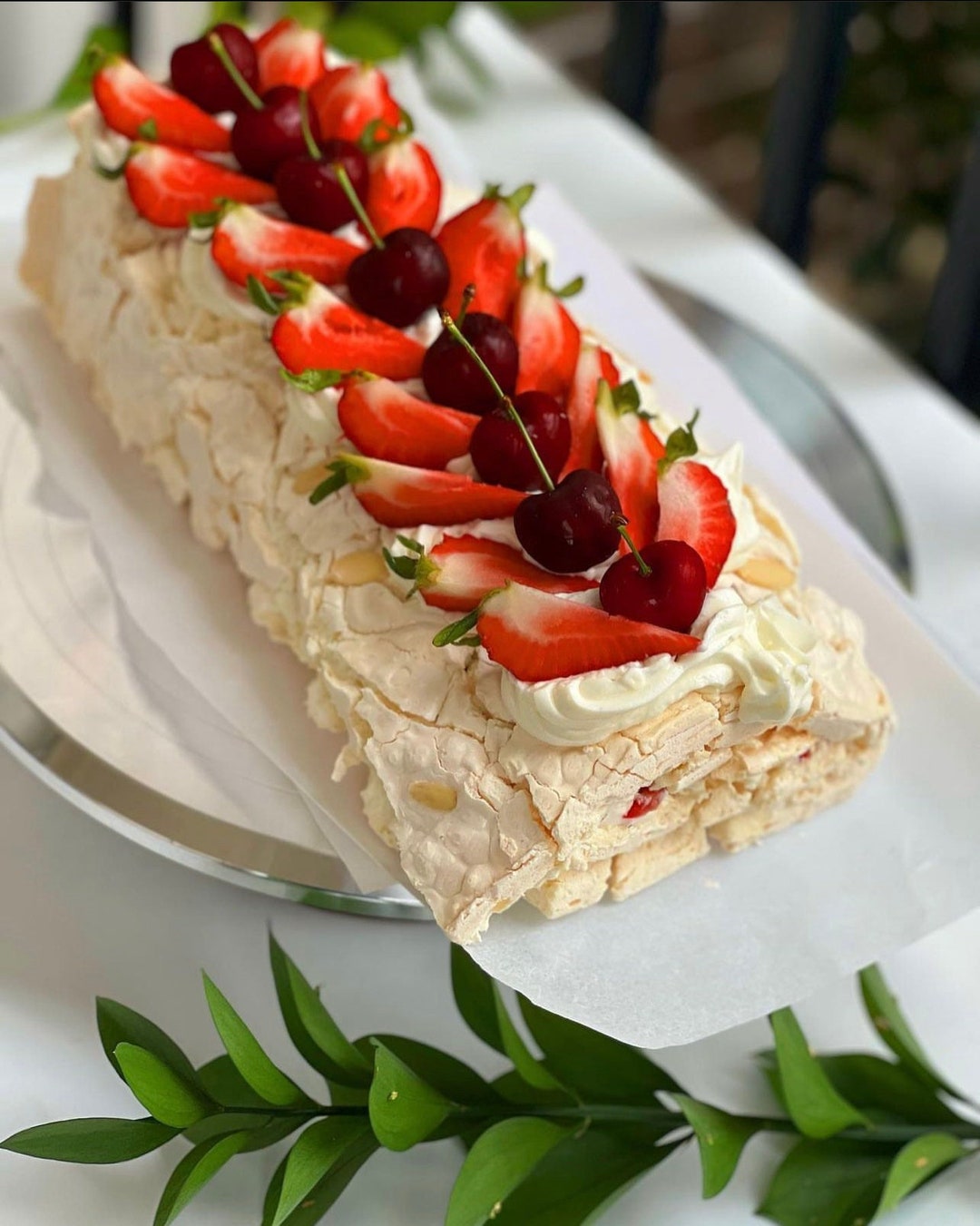 Homemade Meringue Roll Cake Please Note Delivered Within Dallas Only Etsy