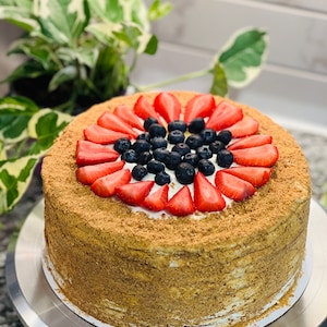 Honey Cake -Russian Medovik Cake - Homemade! Halal! Please note Delivered within Raleigh NC areas only!