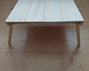 Table pliante faite main 20 × 22 pouces H: 110 pouces