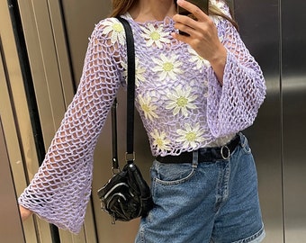 DAISY MESH TOP | detailed & beginner friendly pattern