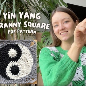 YIN YANG GRANNY square pattern | beginner friendly step-by-step guide