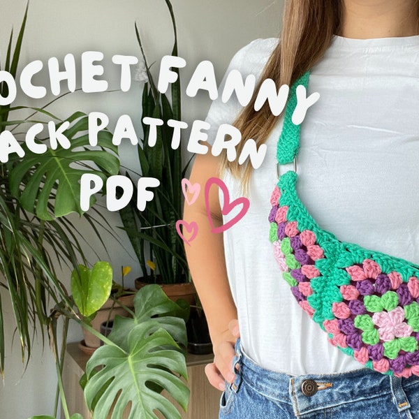 Fanny pack crochet pattern | Festival crochet bag