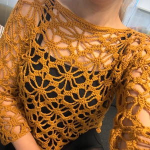 Extra spetsblomma aka spindelspetsvirkad topp - pdf-mönster på engelska